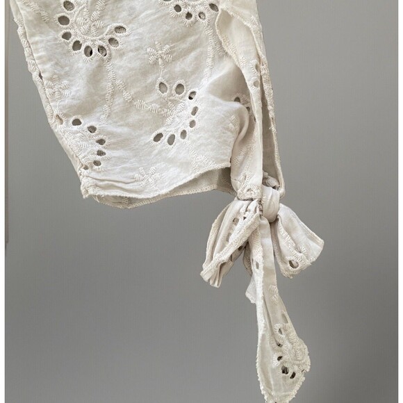 Valentina Naldi Off the Shoulder Dress NEW Sz L White Eyelet Lace Made in Italy - Picture 5 of 10